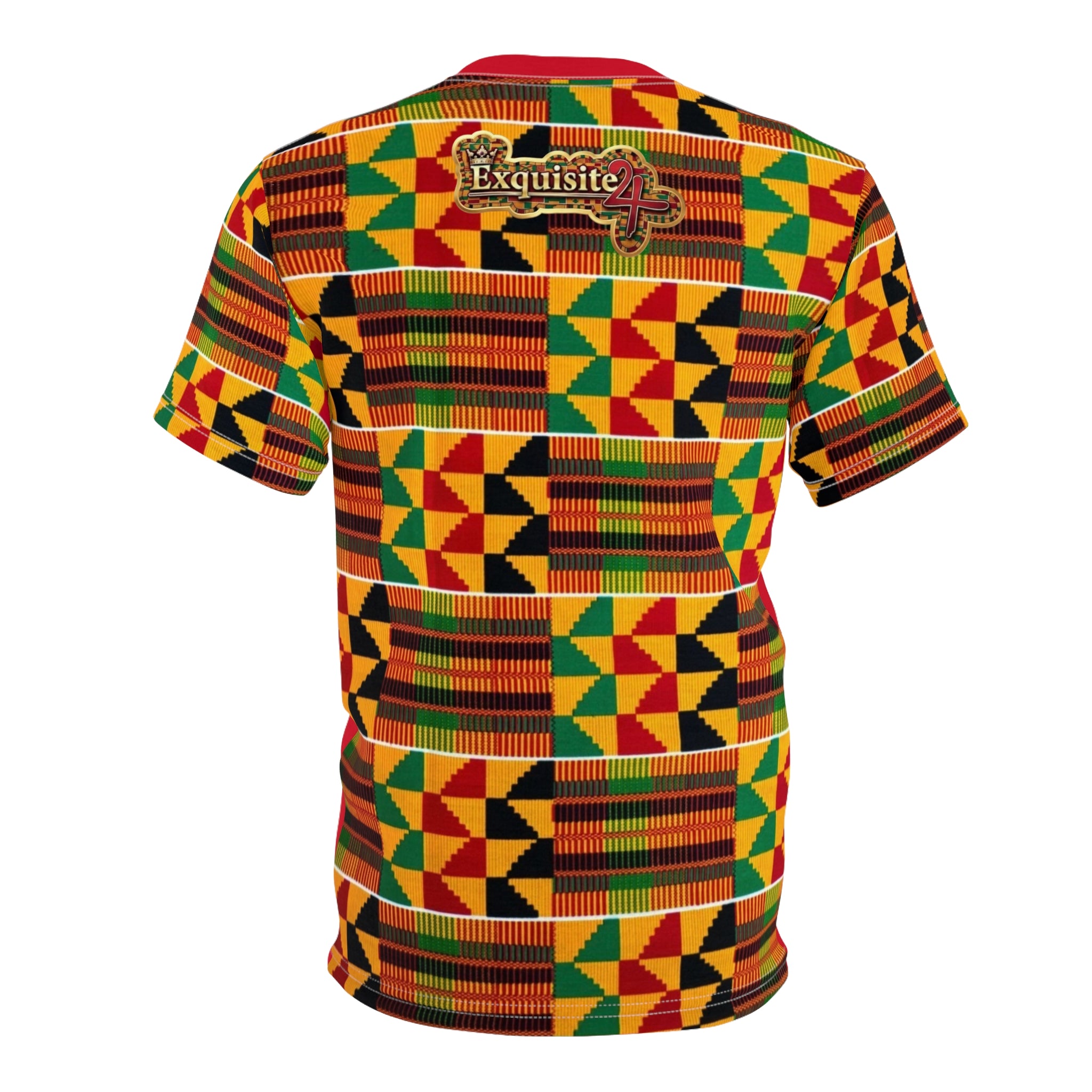 Exquisite 24 Red Kente Sleeve Tee