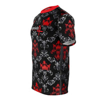 Exquisite 24 Red & Black Damask Tee