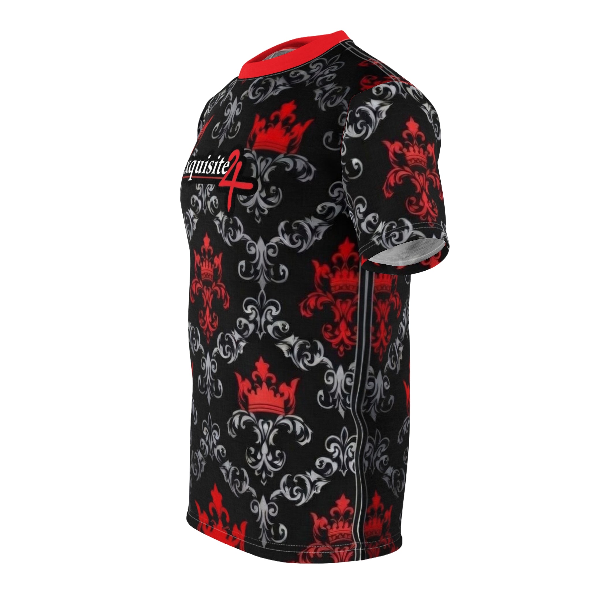 Exquisite 24 Red & Black Damask Tee