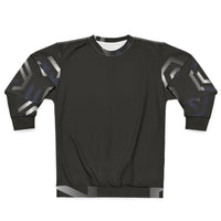 Geometric Black Crewneck Sweatshirt