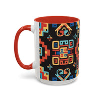 Colorful Geometric Aztec Pattern Coffee Cup
