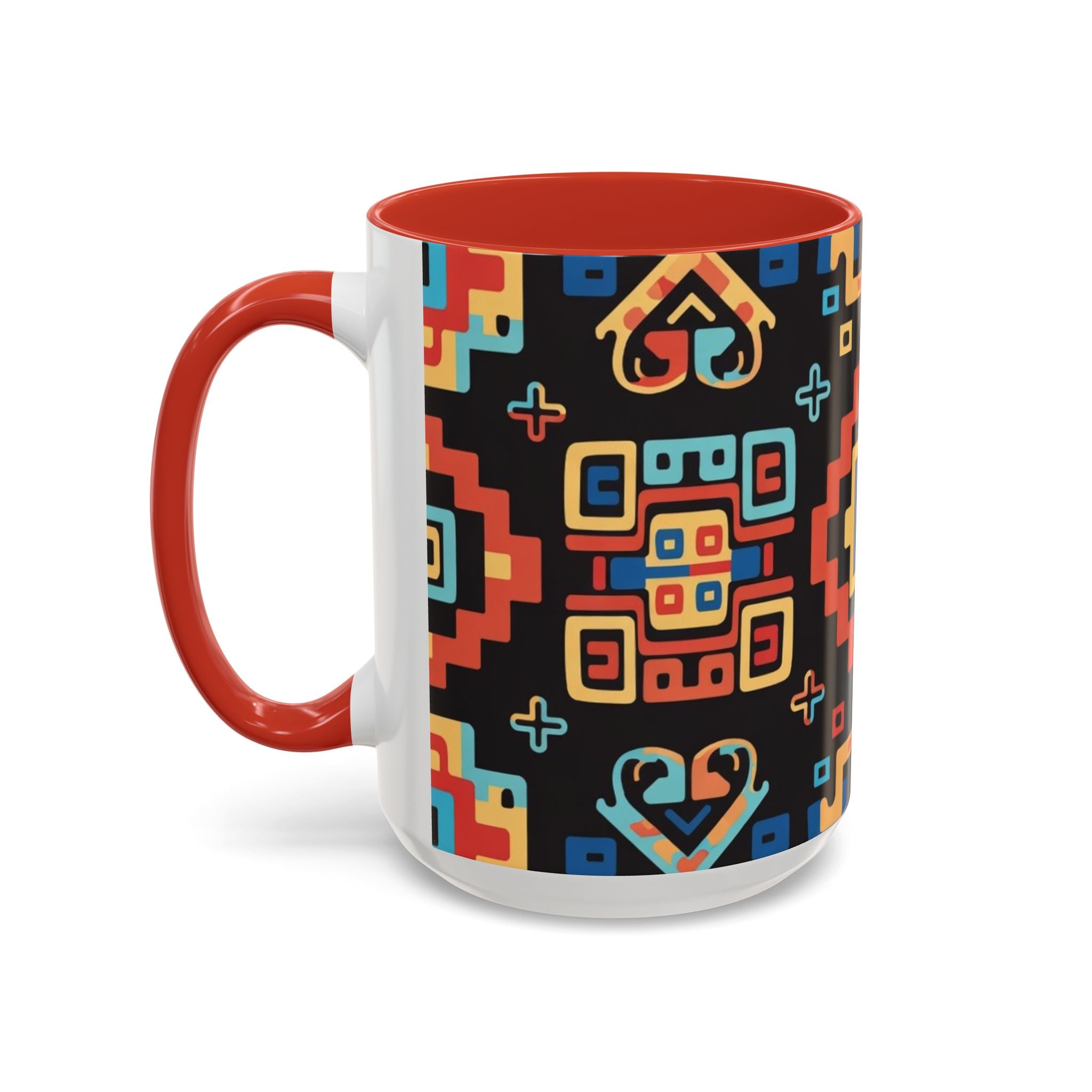 Colorful Geometric Aztec Pattern Coffee Cup