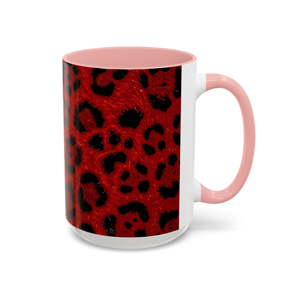Red Leopard Print Accent Coffee Mug (11/15oz)