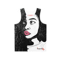 Abstract Monochrome Face Tank Top — Graphic Art Muscle Shirt
