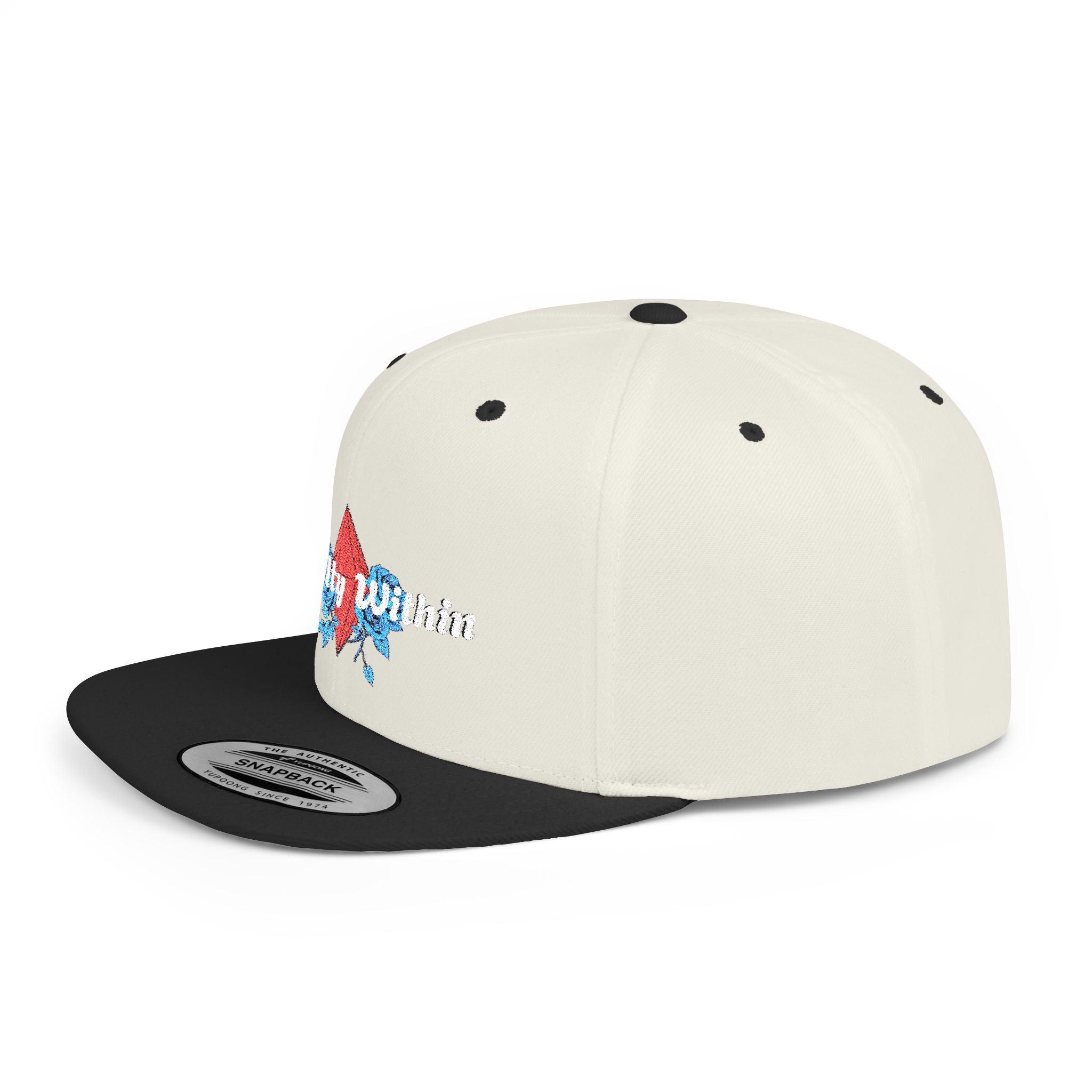'Royalty Within' Embroidered Flat Bill Snapback Cap