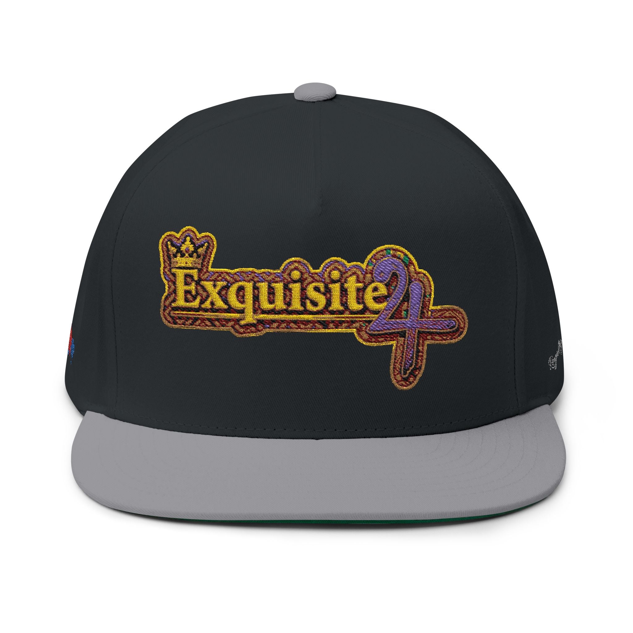 Exquisite 24 Embroidered Floral Patch Flat Bill Cap