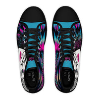 Women's High Top Portrait Pink & Blue Tie Dye Sneakers