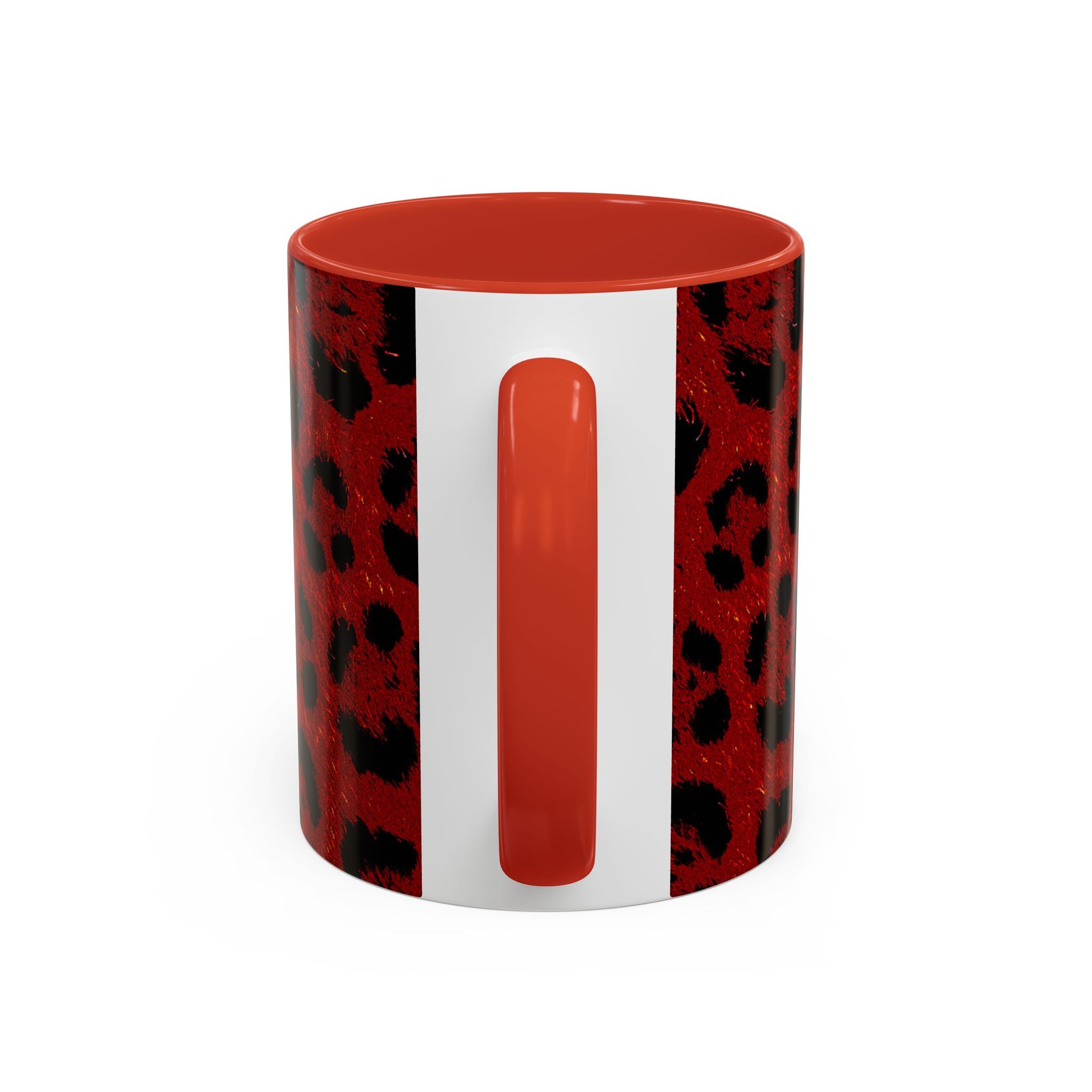 Red Leopard Print Accent Coffee Mug (11/15oz)