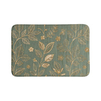 Botanical Gold Leaves Toilet 3-Piece Bath Rug Set