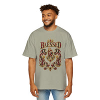 Paisley "BLESSED" Oversized Graphic Tee