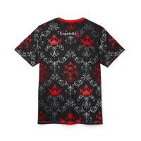 Exquisite 24 Red & Black Damask Tee