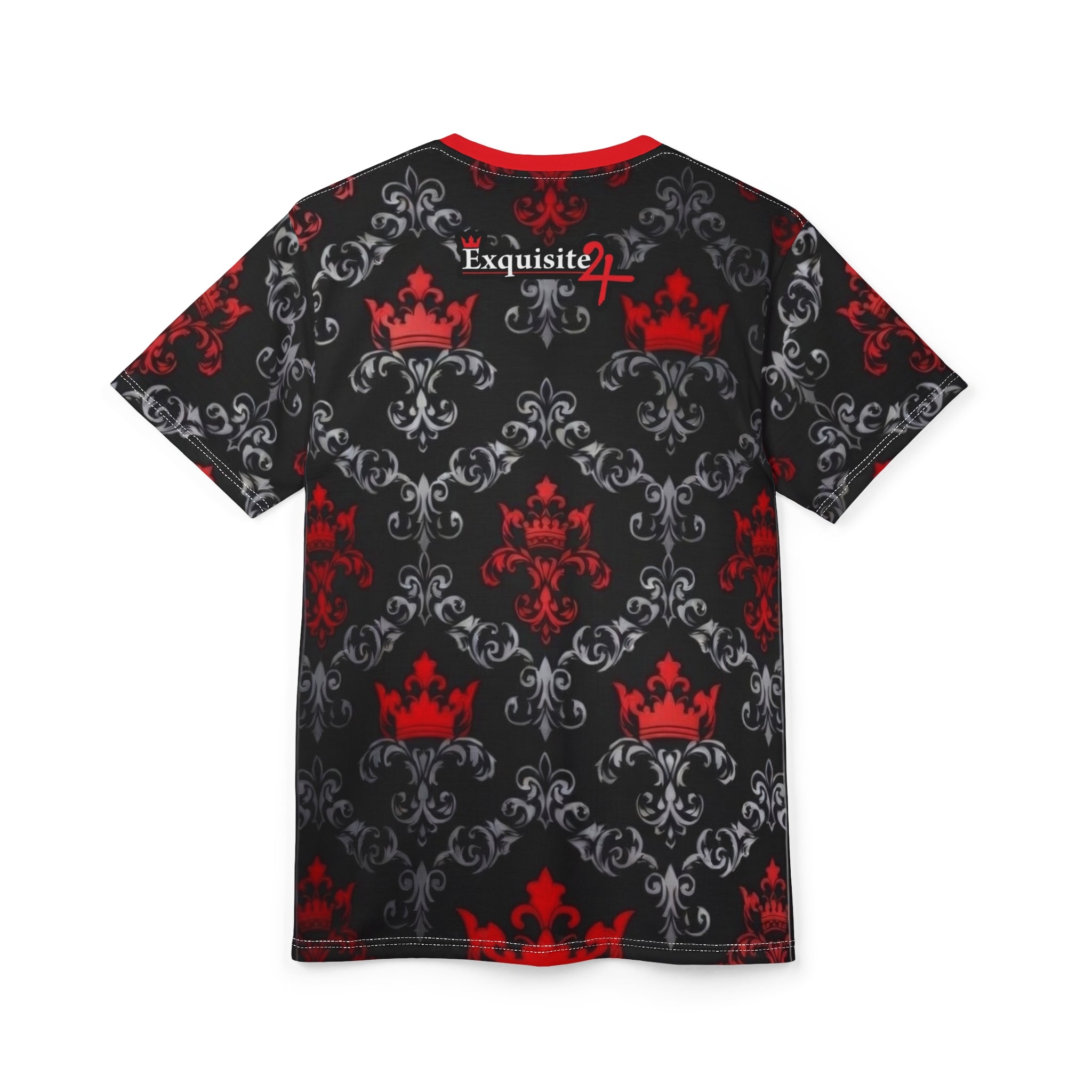 Exquisite 24 Red & Black Damask Tee