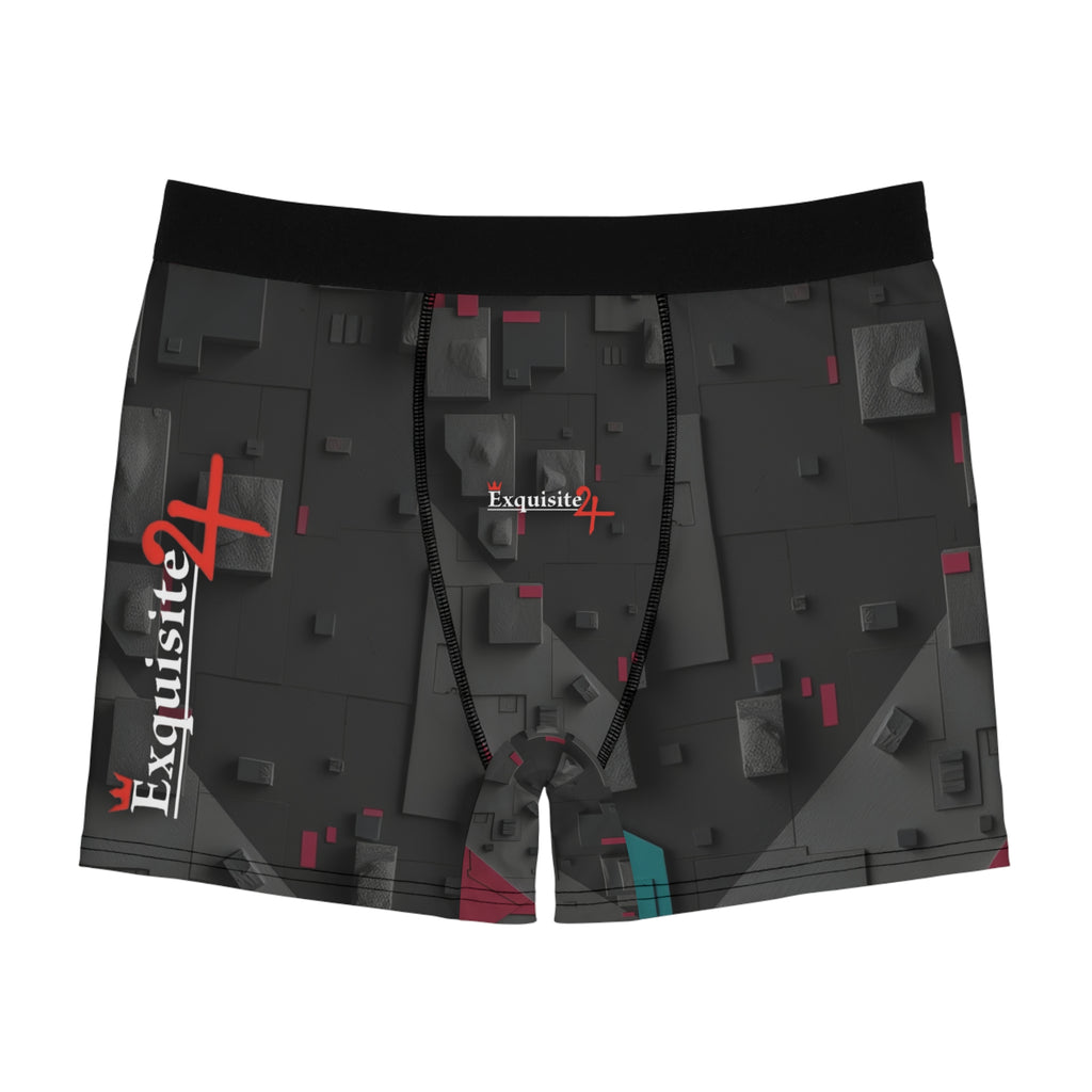 Exquisite 24 Geo Logo Boxer Briefs — Men's Patterned All-Over-Print Underwear