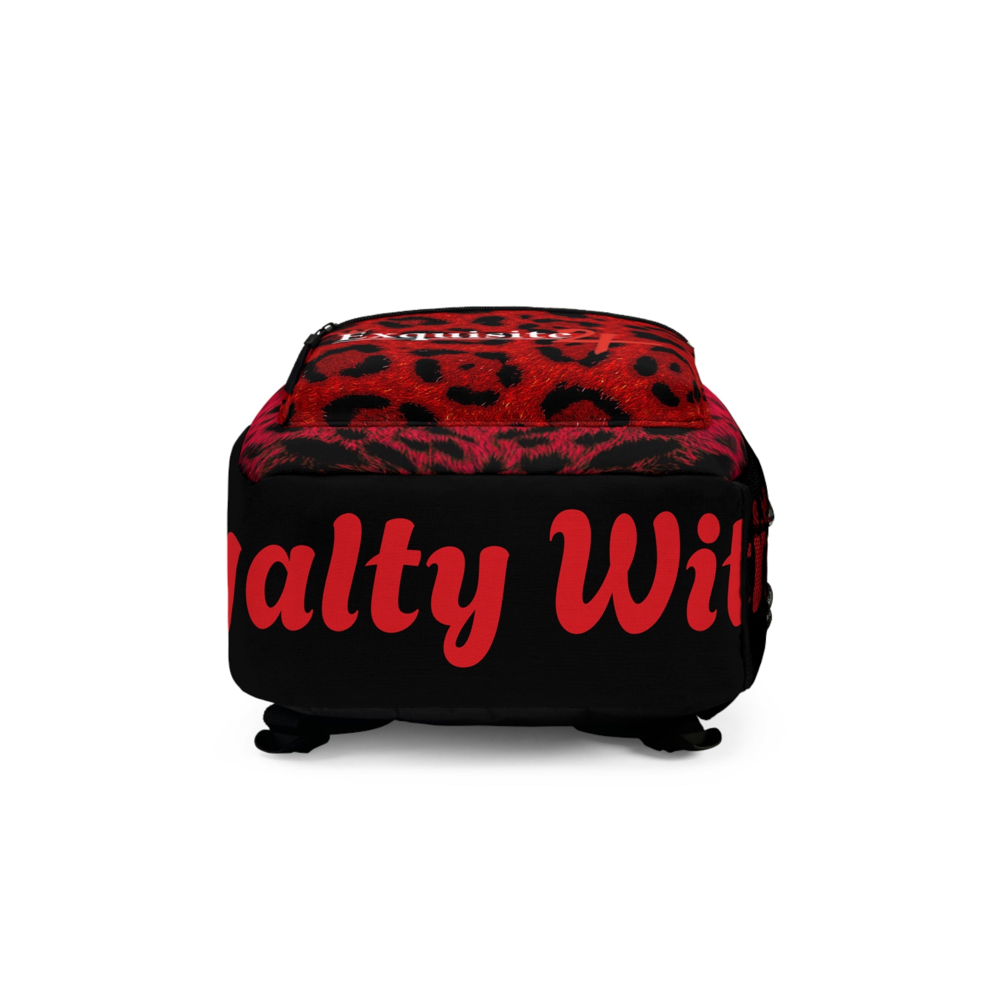 Red Leopard Eyes Backpack – 'Exquisite 24' Graphic School & Travel Bag