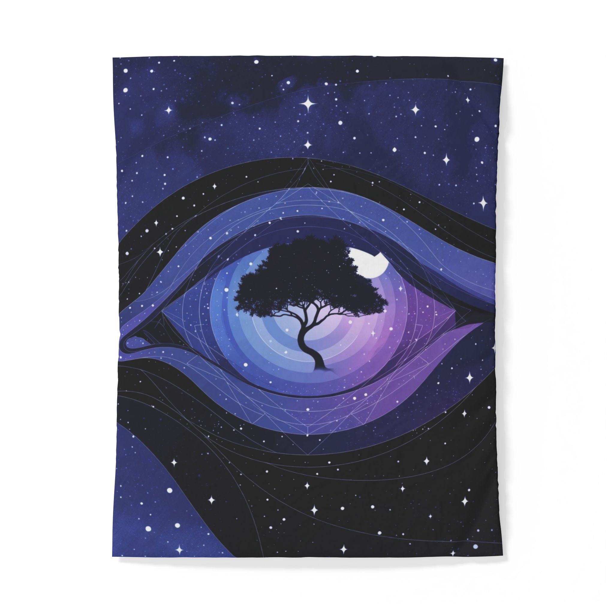Nightscape Tree Duvet Cover — Cosmic Eye Cotton Bedding
