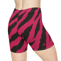 Pink Tiger Stripe Biker Shorts