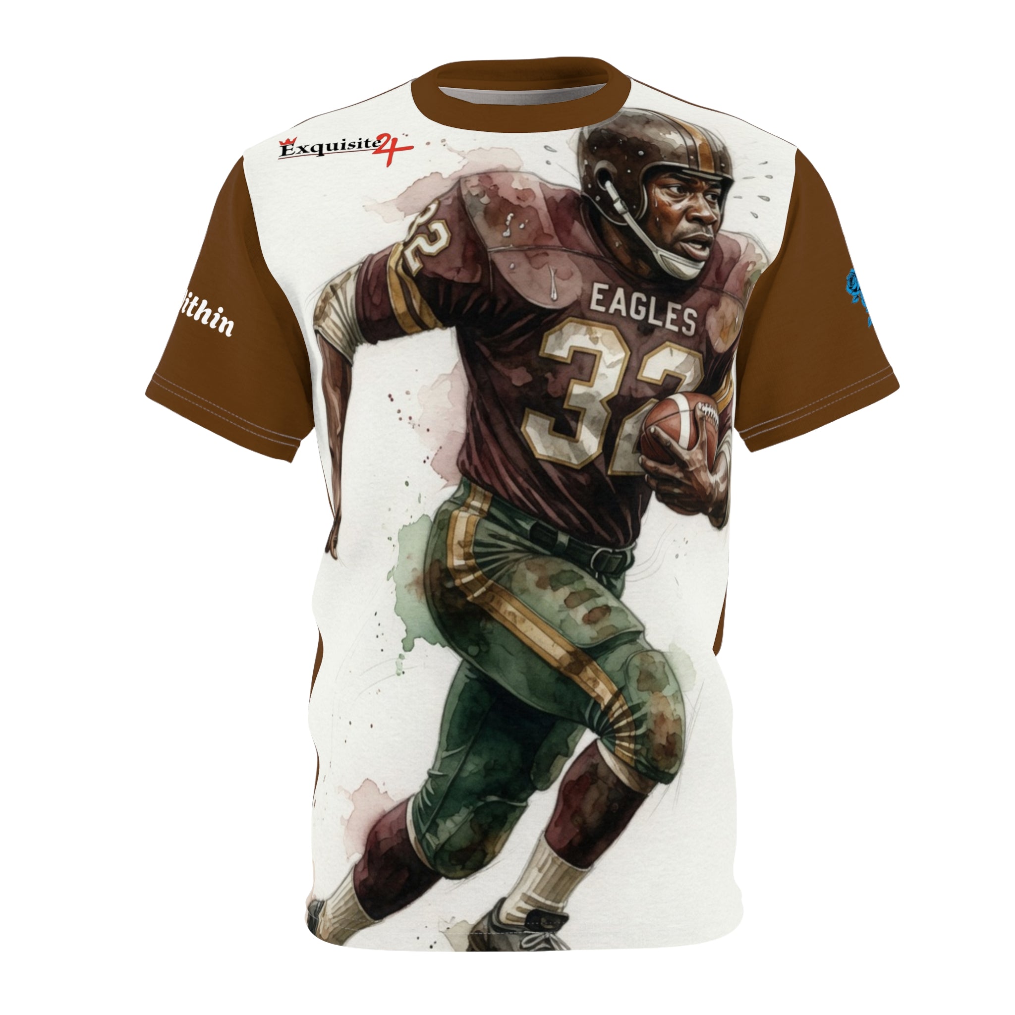 Vintage Football Player All-Over Print Tee