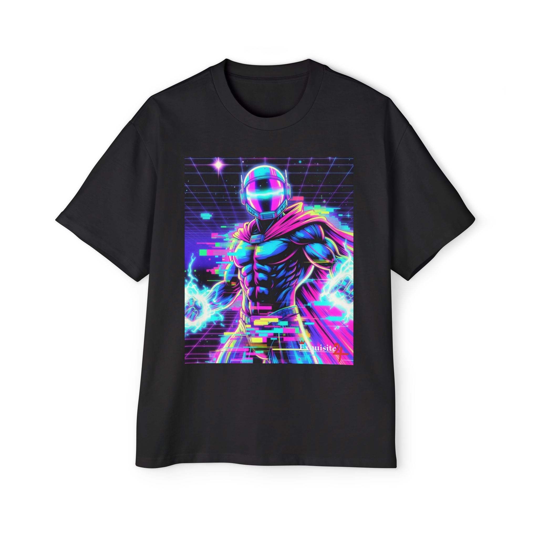 Graphic Tee — Retro Cyberhero Oversized Tee