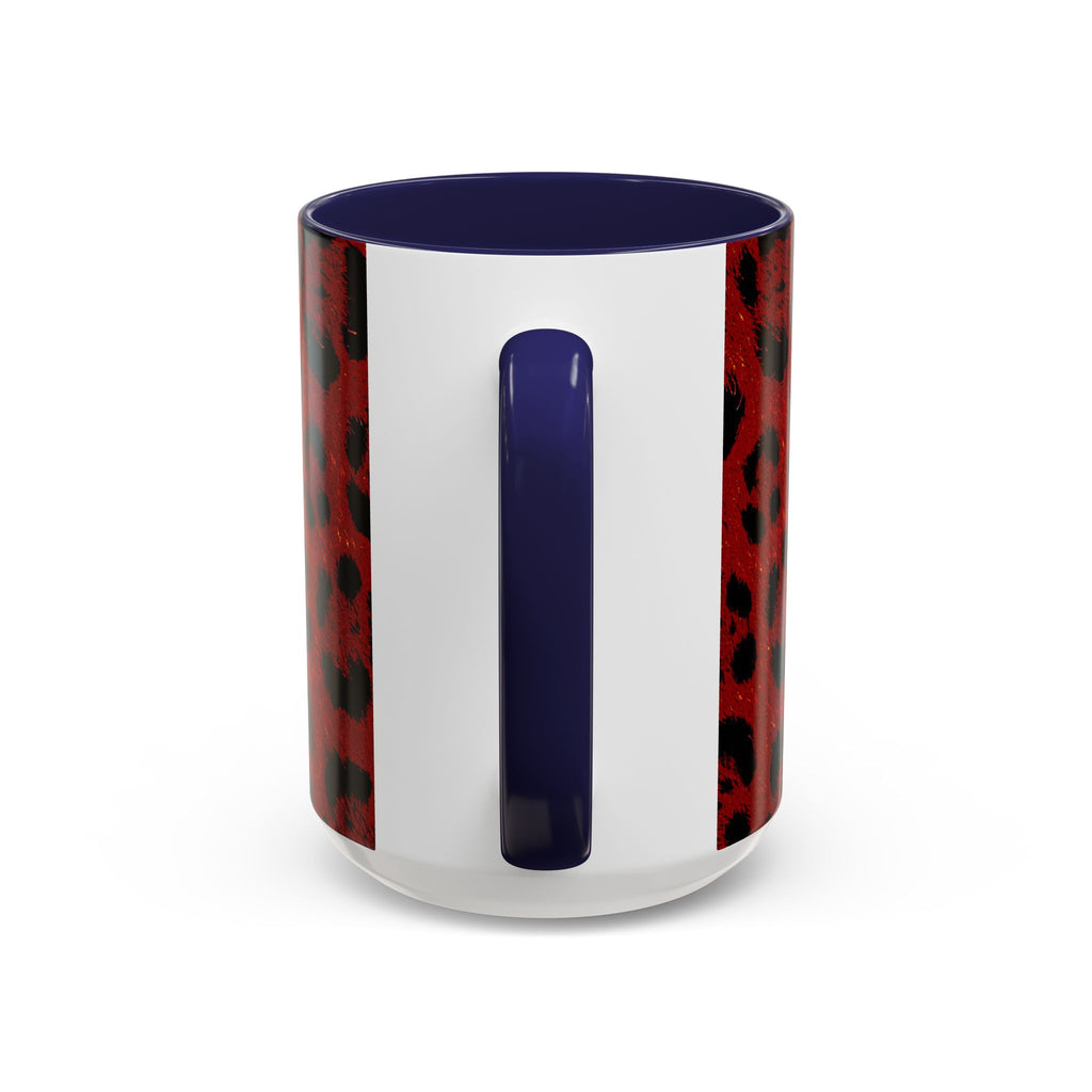 Red Leopard Print Accent Coffee Mug (11/15oz)