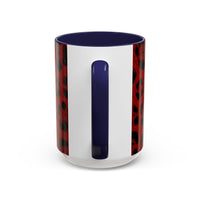 Red Leopard Print Accent Coffee Mug (11/15oz)