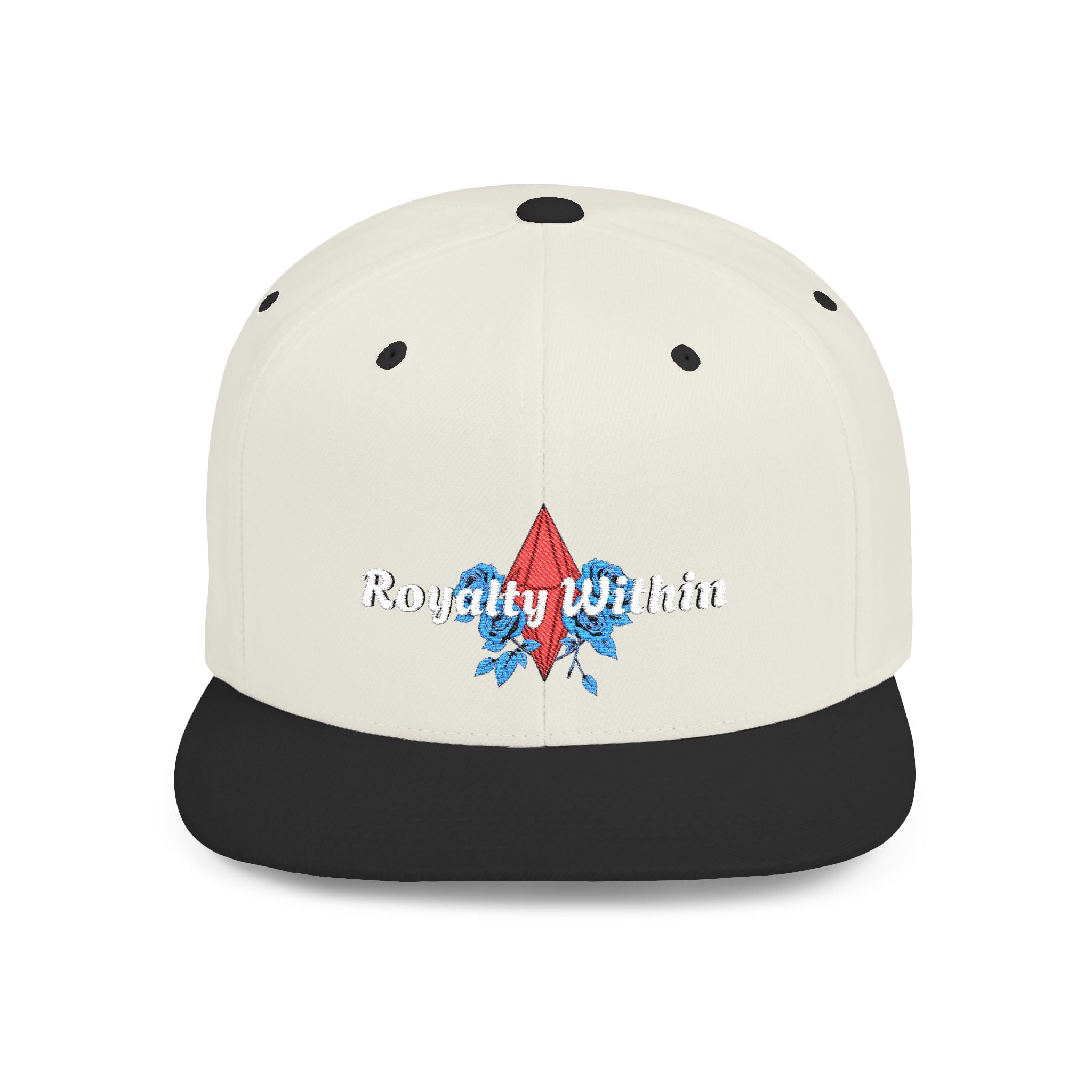 'Royalty Within' Embroidered Flat Bill Snapback Cap