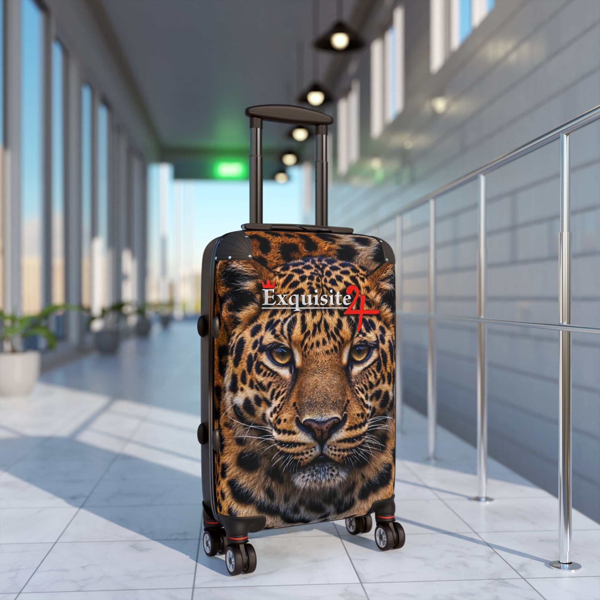 Leopard Face Carry-On Suitcase — Exquisite 24 Travel Luggage