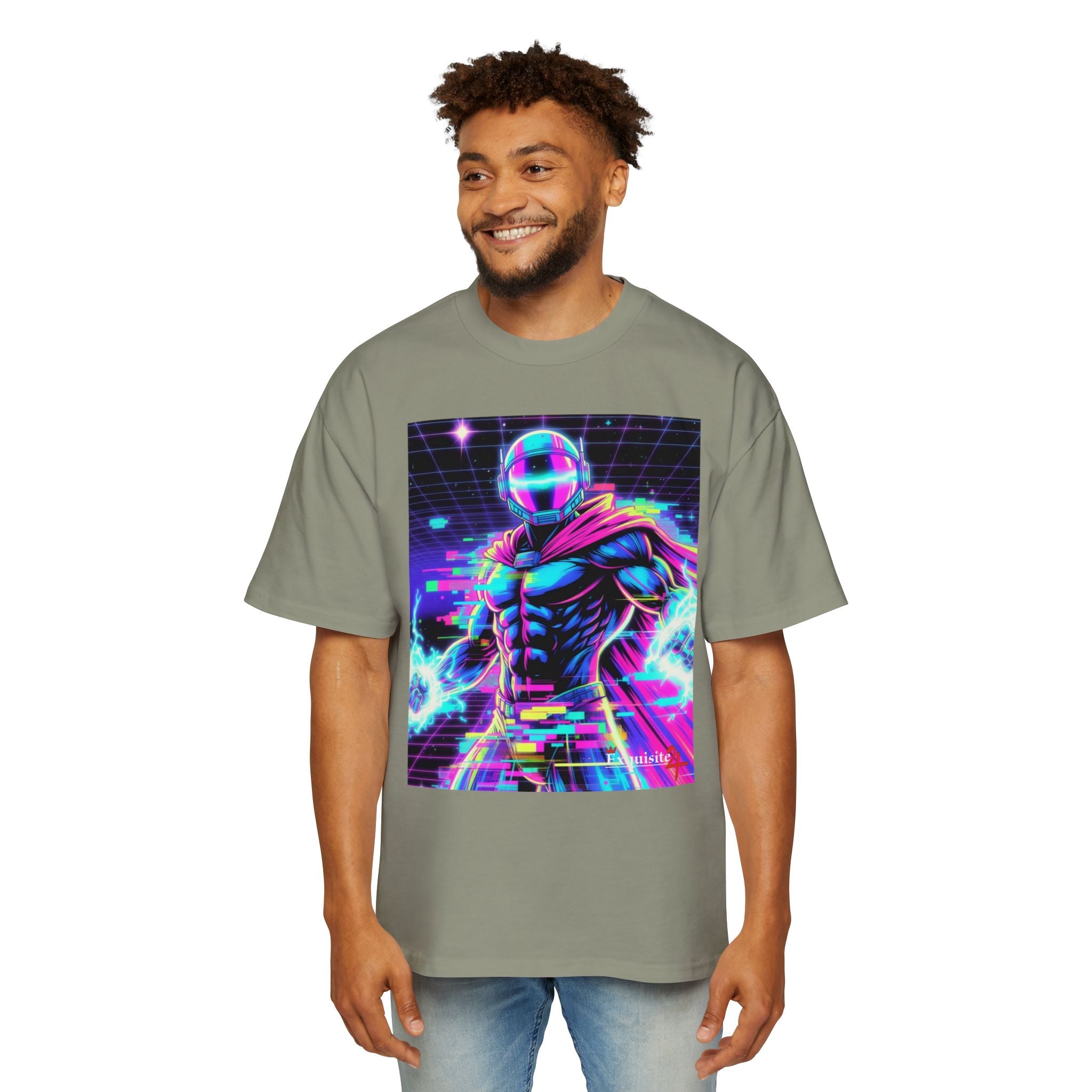 Graphic Tee — Retro Cyberhero Oversized Tee