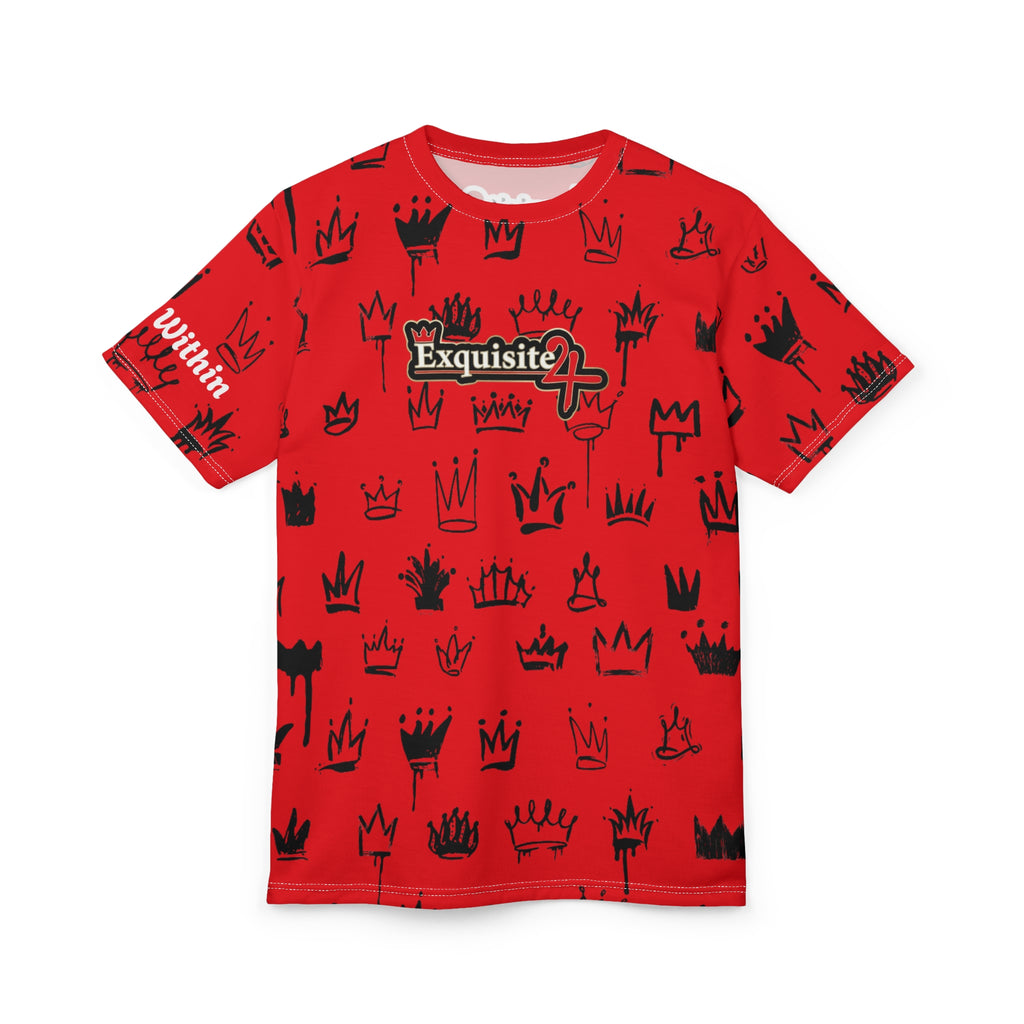 Exquisite 24 Red Crown All-Over Print Tee