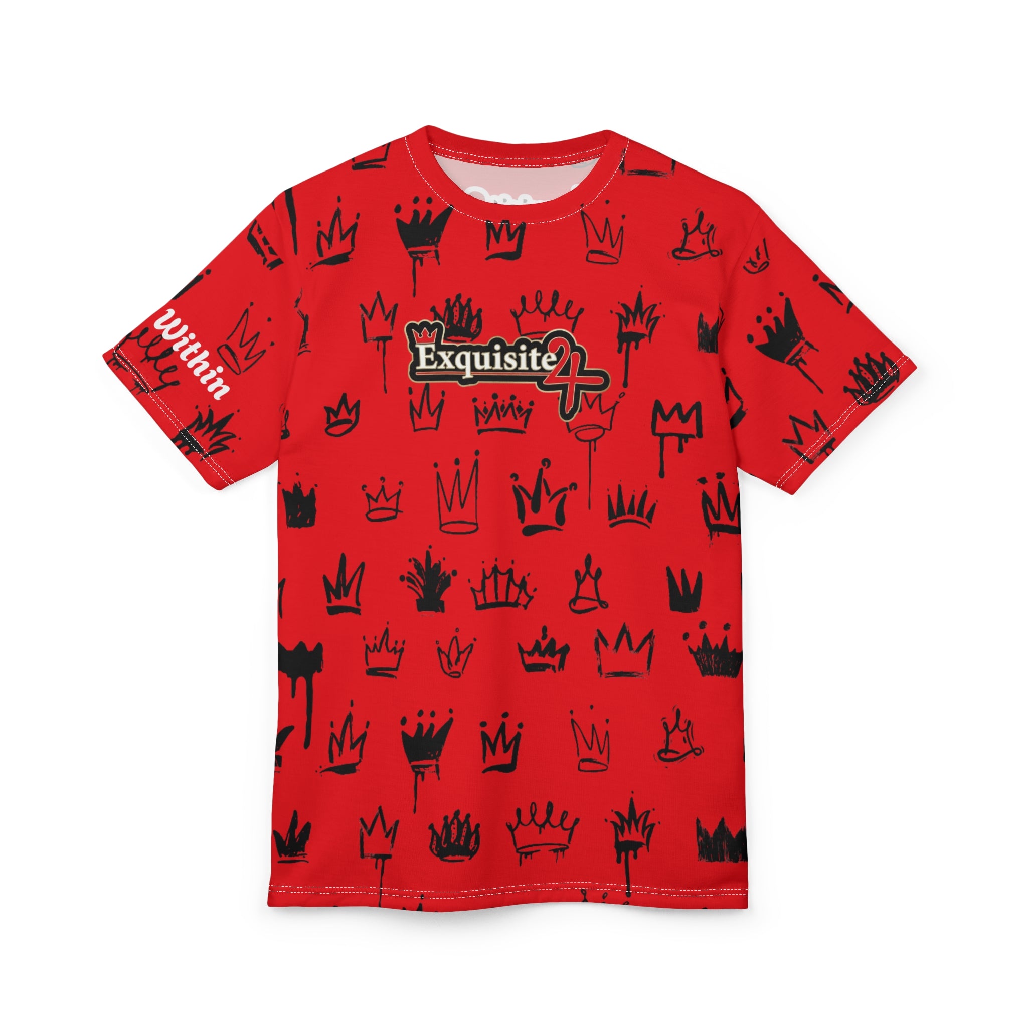 Exquisite 24 Red Crown All-Over Print Tee