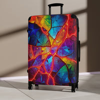 Colorful Cracked Glass Suitcase