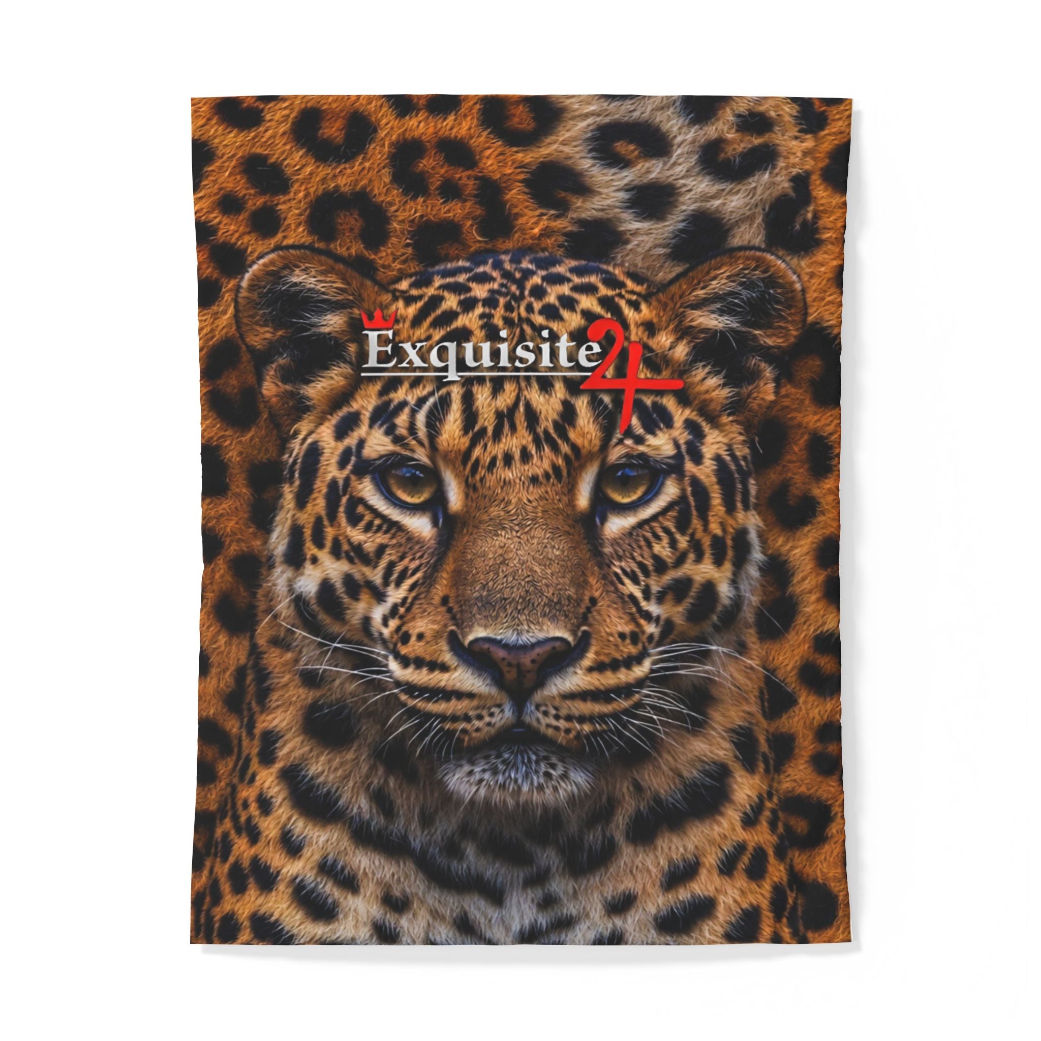 Exquisite 24 Leopard Face Cotton Duvet Cover — Bold Safari Animal Print Bedding