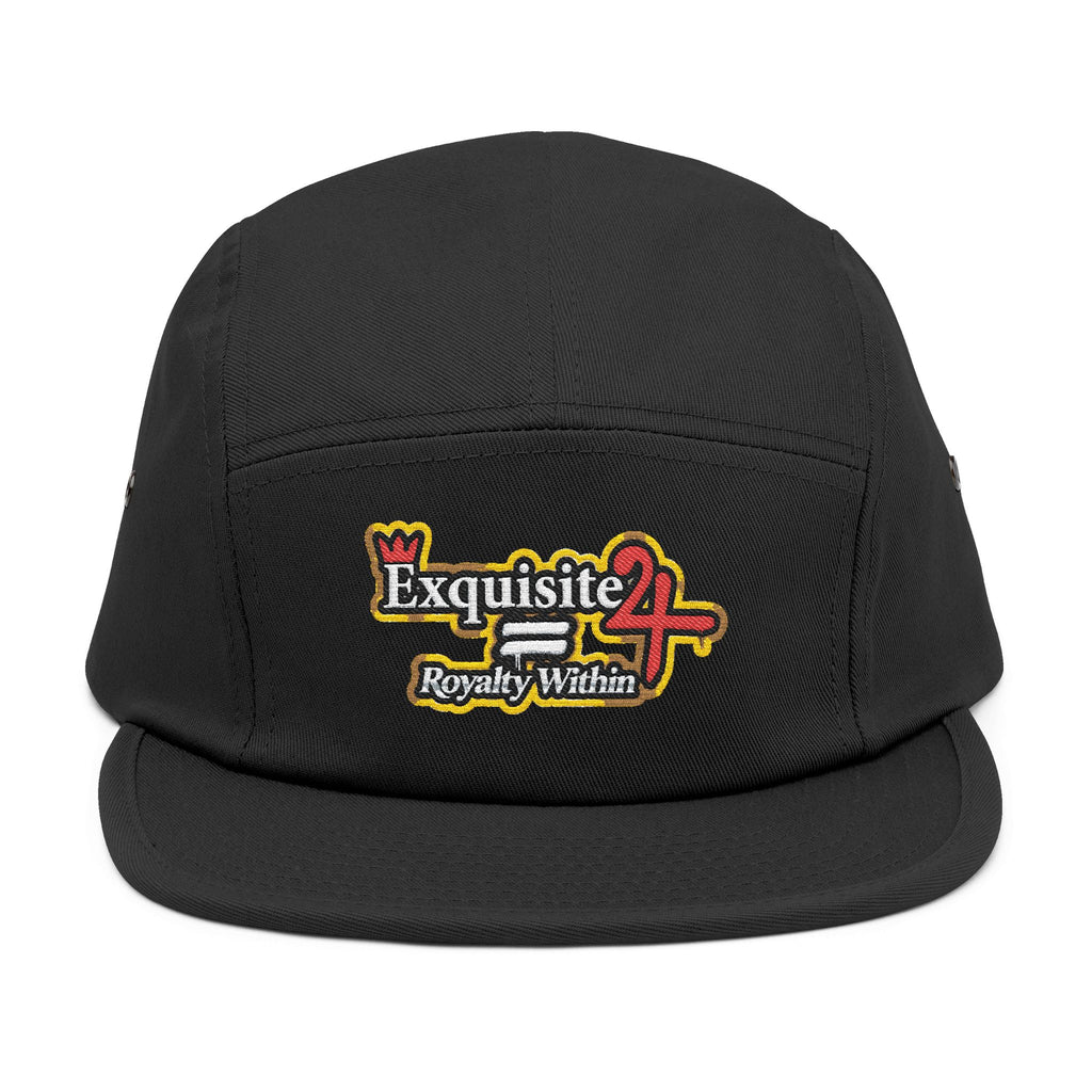 Embroidered 5-Panel Cap — 'Exquisite 24' Logo Streetwear Hat