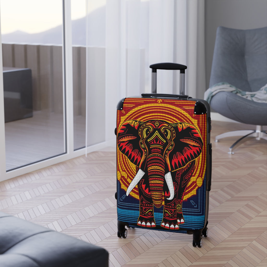 Elephant Mandala Carry-On Suitcase – Colorful Tribal Travel Luggage
