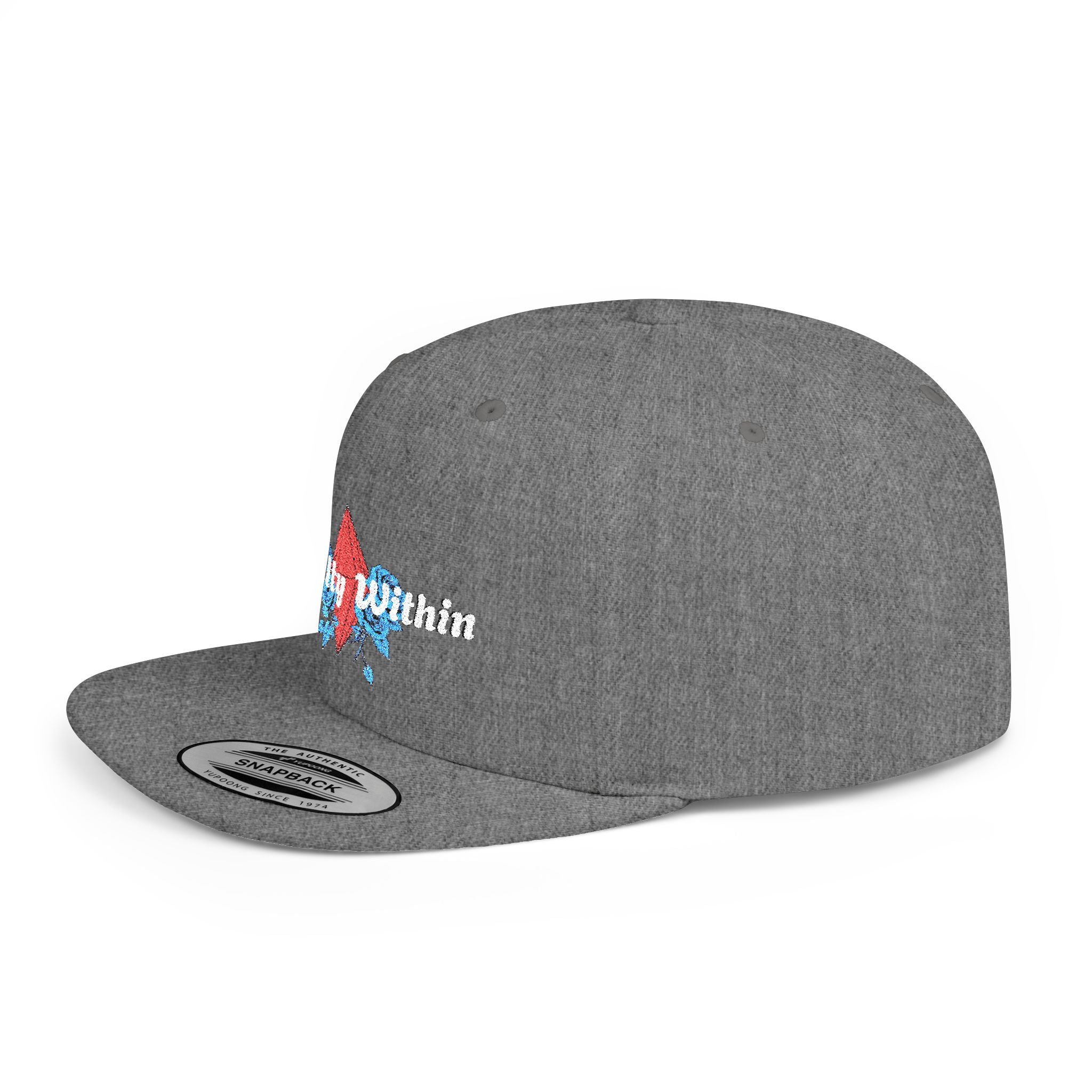 'Royalty Within' Embroidered Flat Bill Snapback Cap