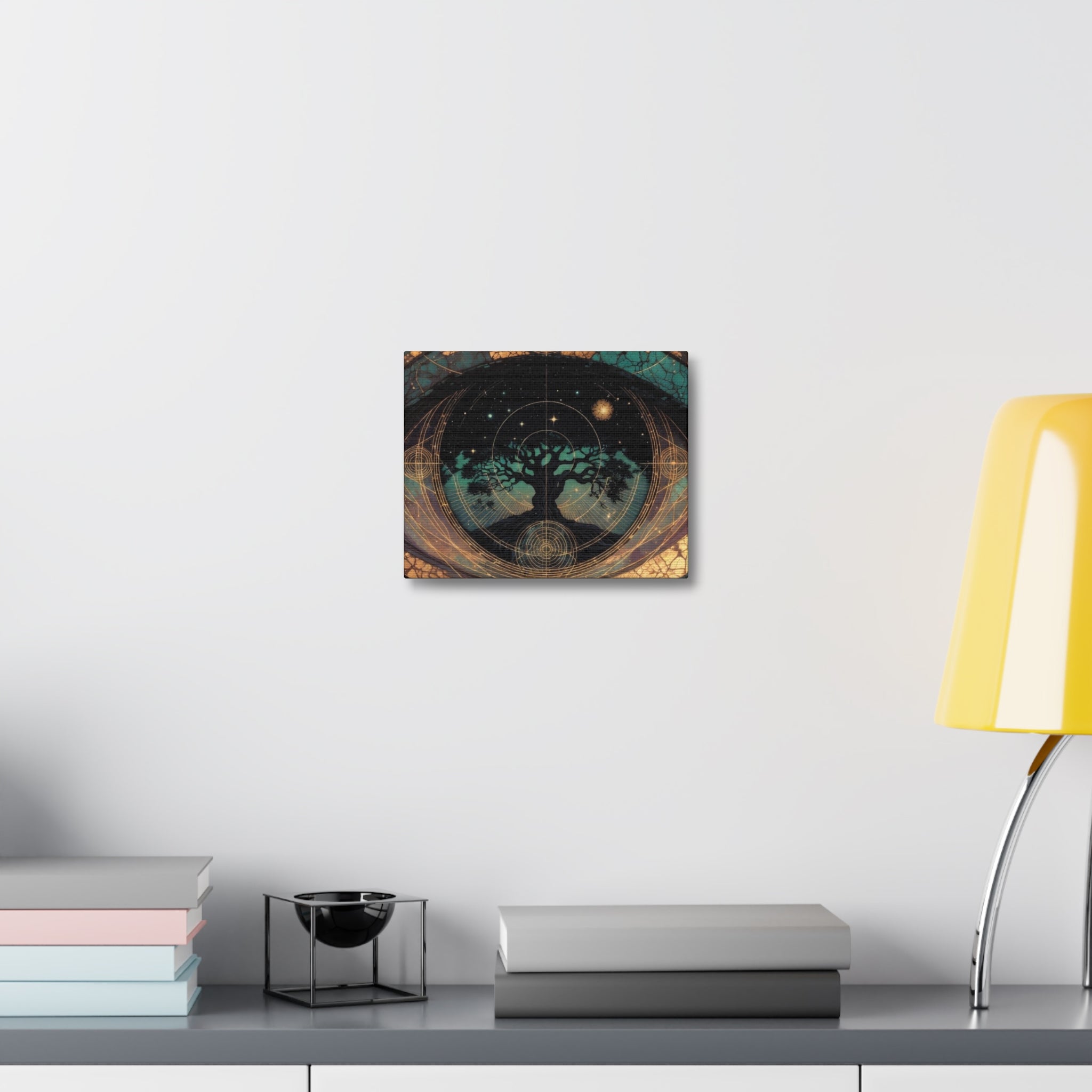 Mystic Tree of Life Stretched Canvas – Spiritual Cosmic Wall Art