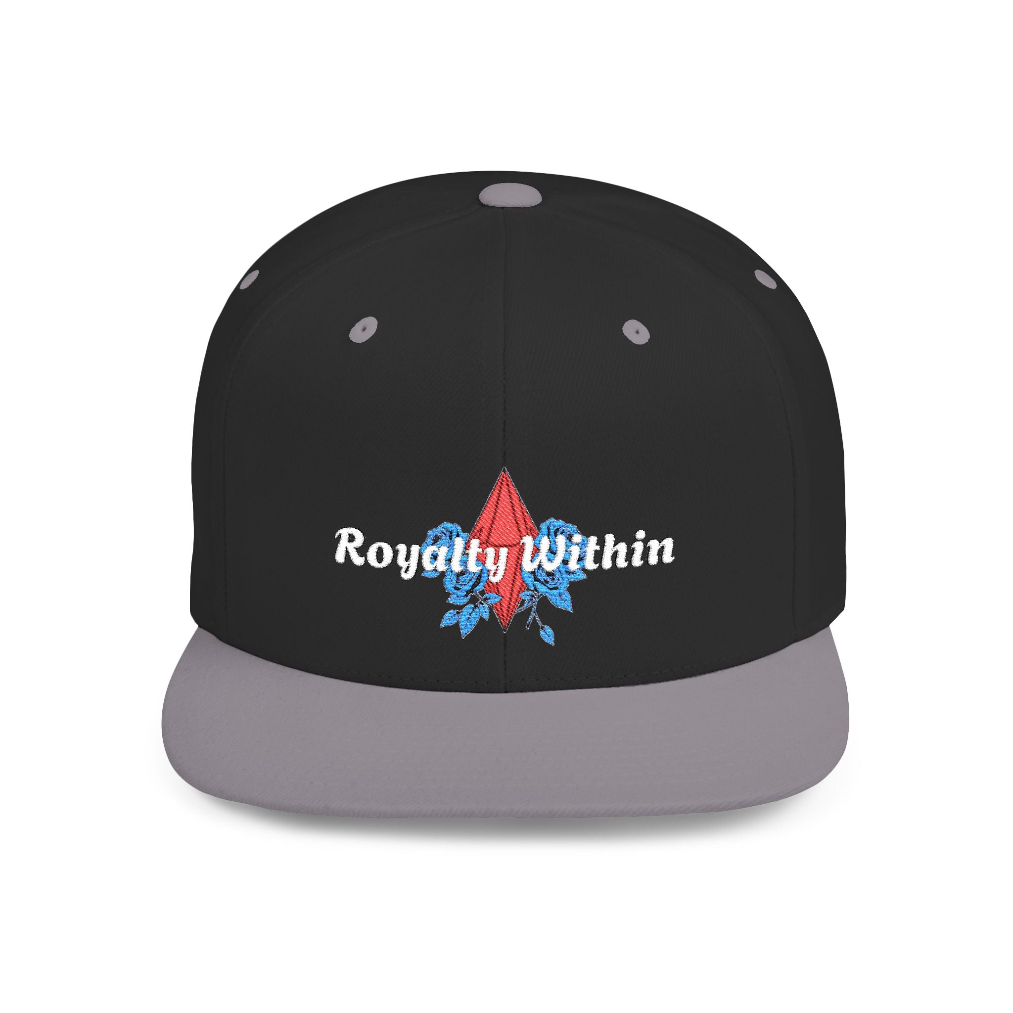 'Royalty Within' Embroidered Flat Bill Snapback Cap