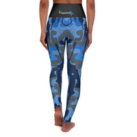 Blue Camo High-Waisted Leggings — Women's Athletic & Workout Tights