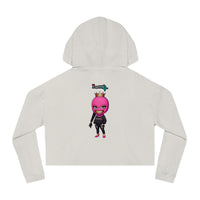 Cropped Hoodie — Exquisite 24 Pink Masked Character Graphic