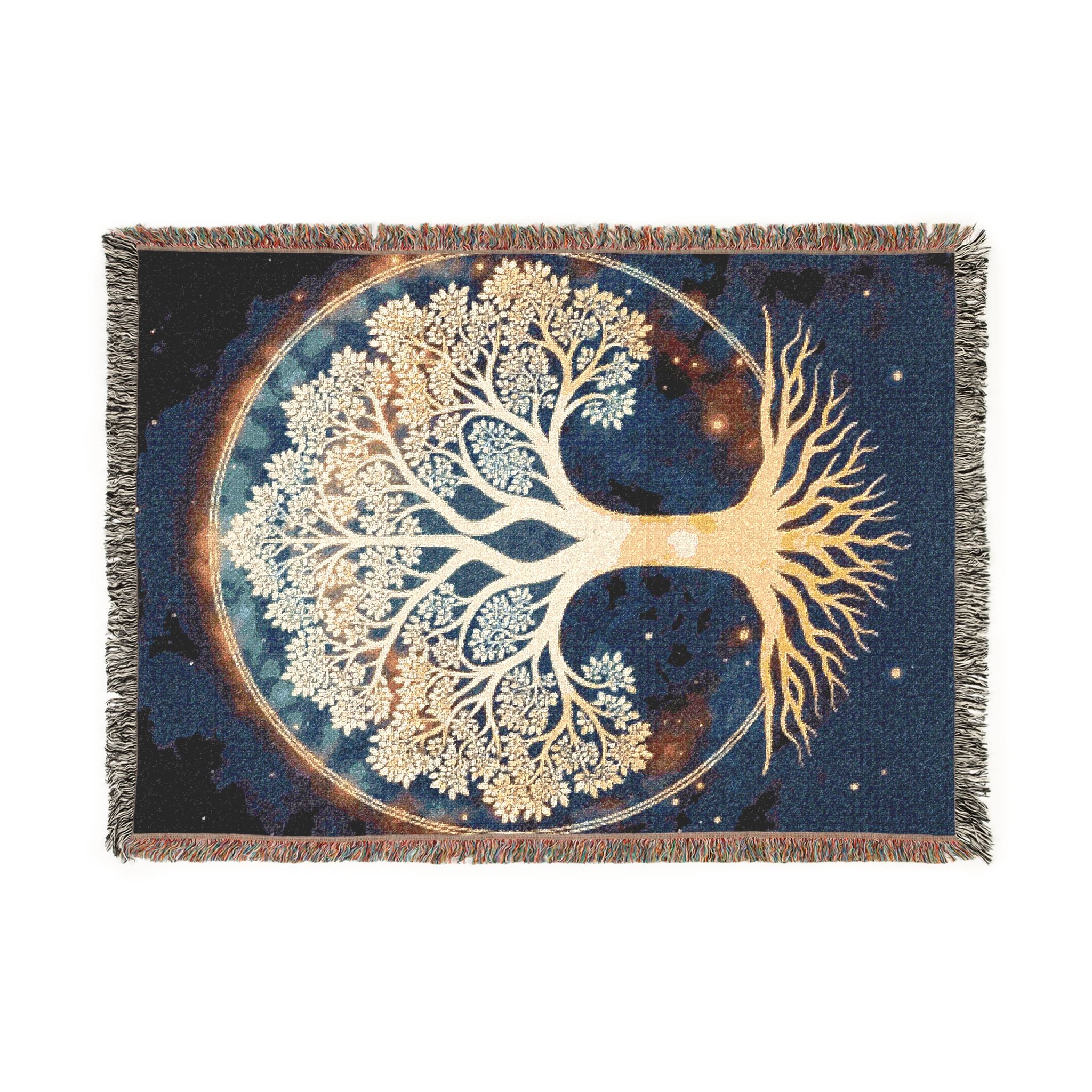 Tree of Life Woven Blanket