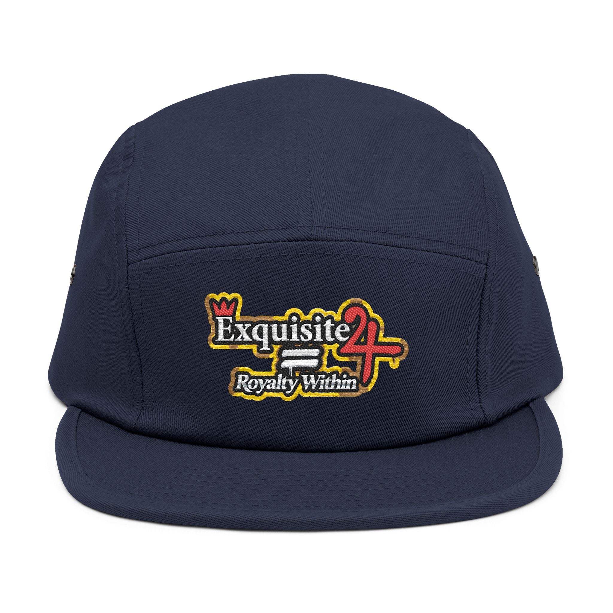 Embroidered 5-Panel Cap — 'Exquisite 24' Logo Streetwear Hat