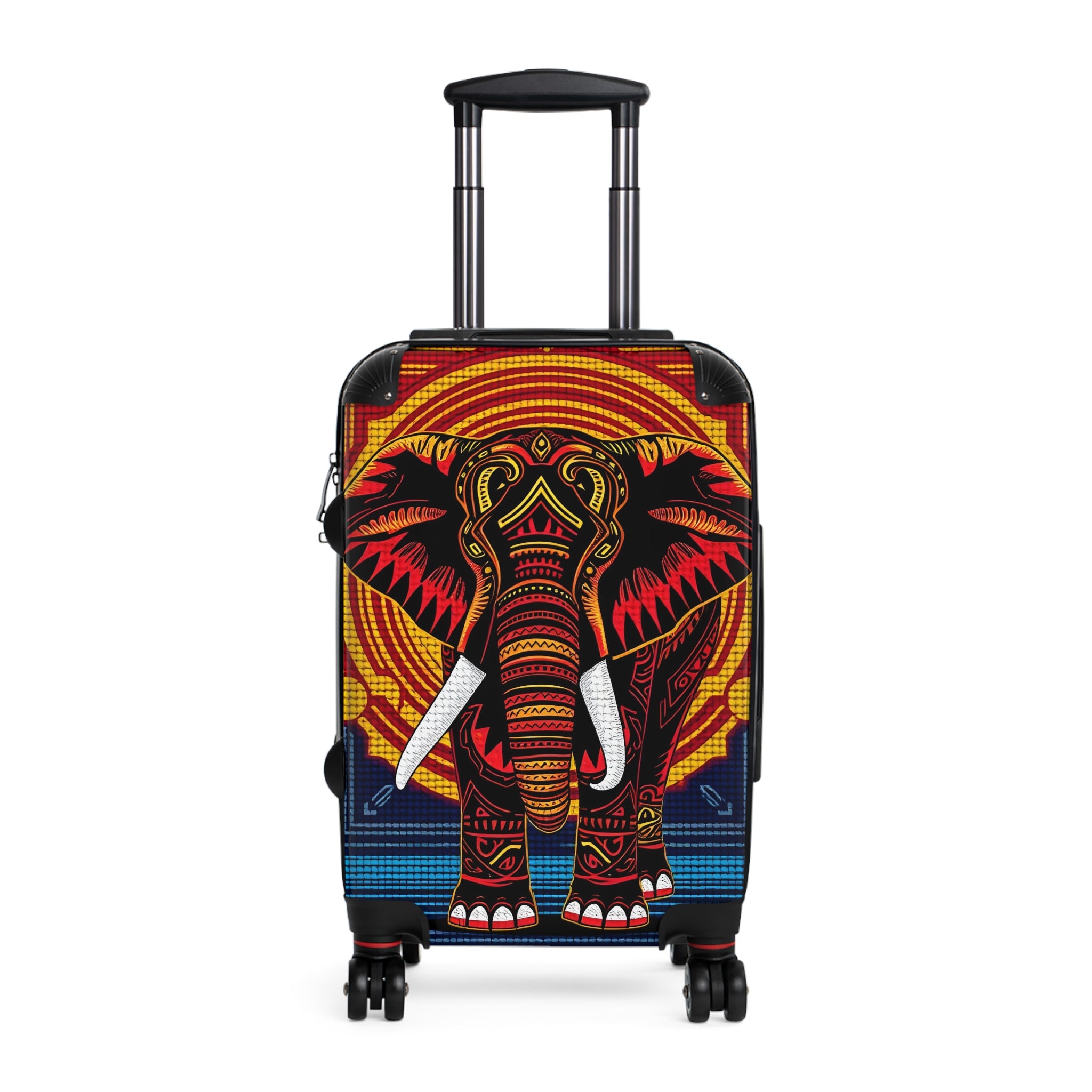 Elephant Mandala Carry-On Suitcase – Colorful Tribal Travel Luggage