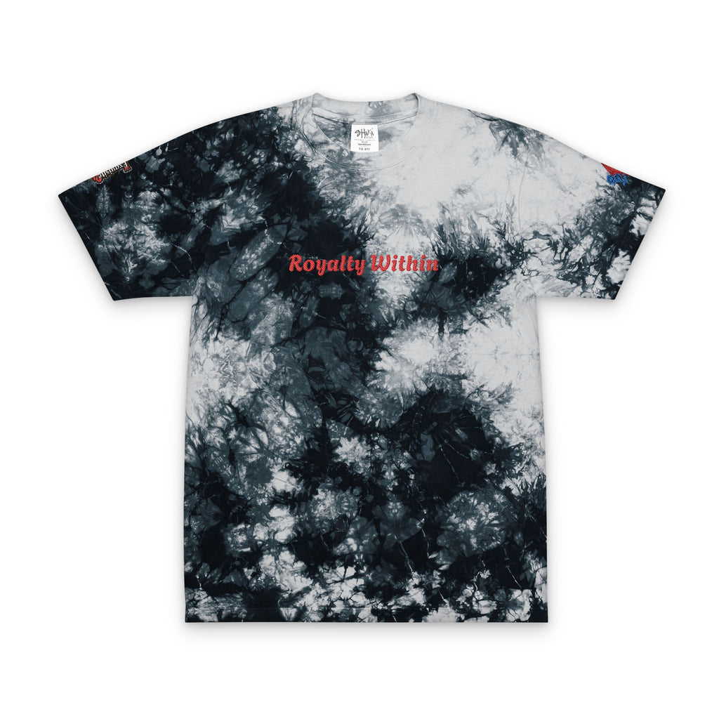 Tie-Dye Spiral 'Royal Within' Embroidered T-Shirt