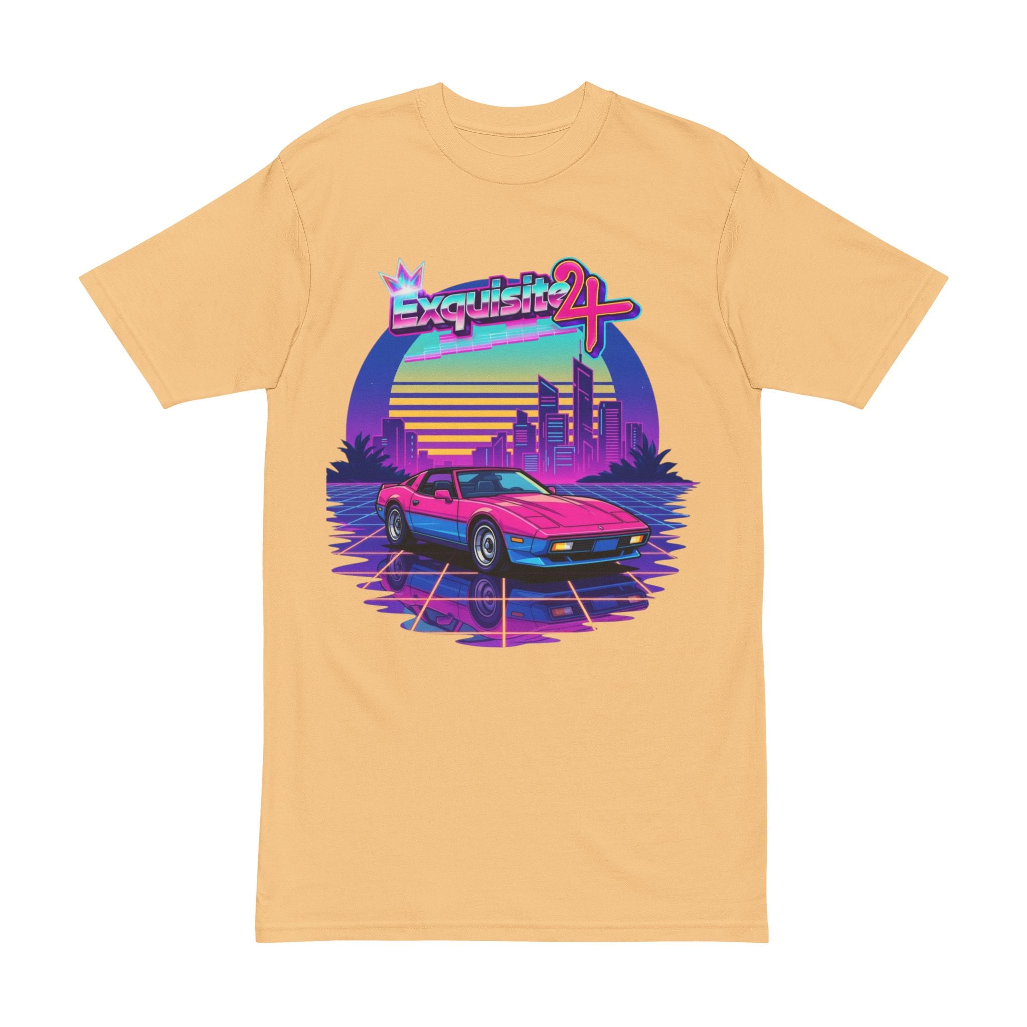 Retro Sunset Car T-Shirt — Vaporwave Driving Tee