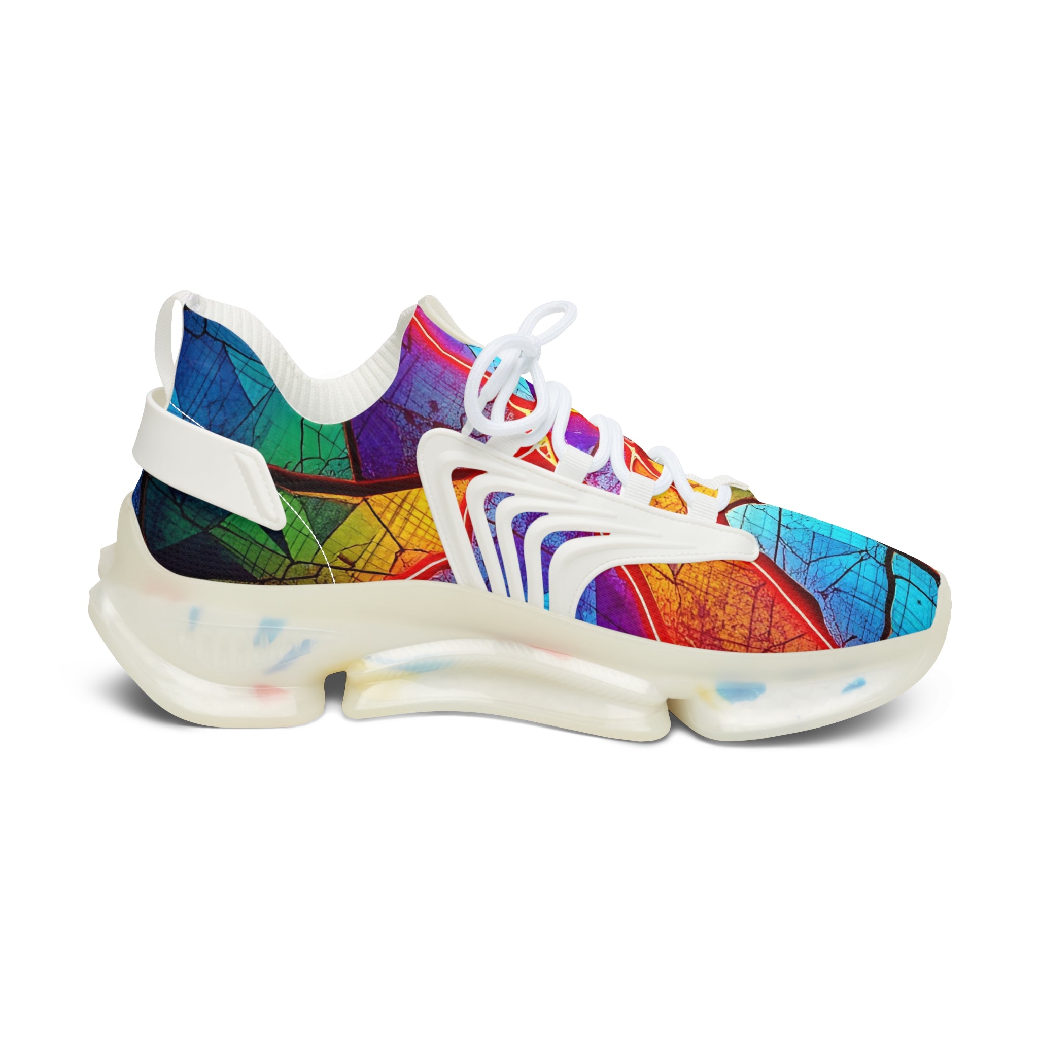 Women’s Mesh Sneakers — Vibrant Stained-Glass Athletic Shoes
