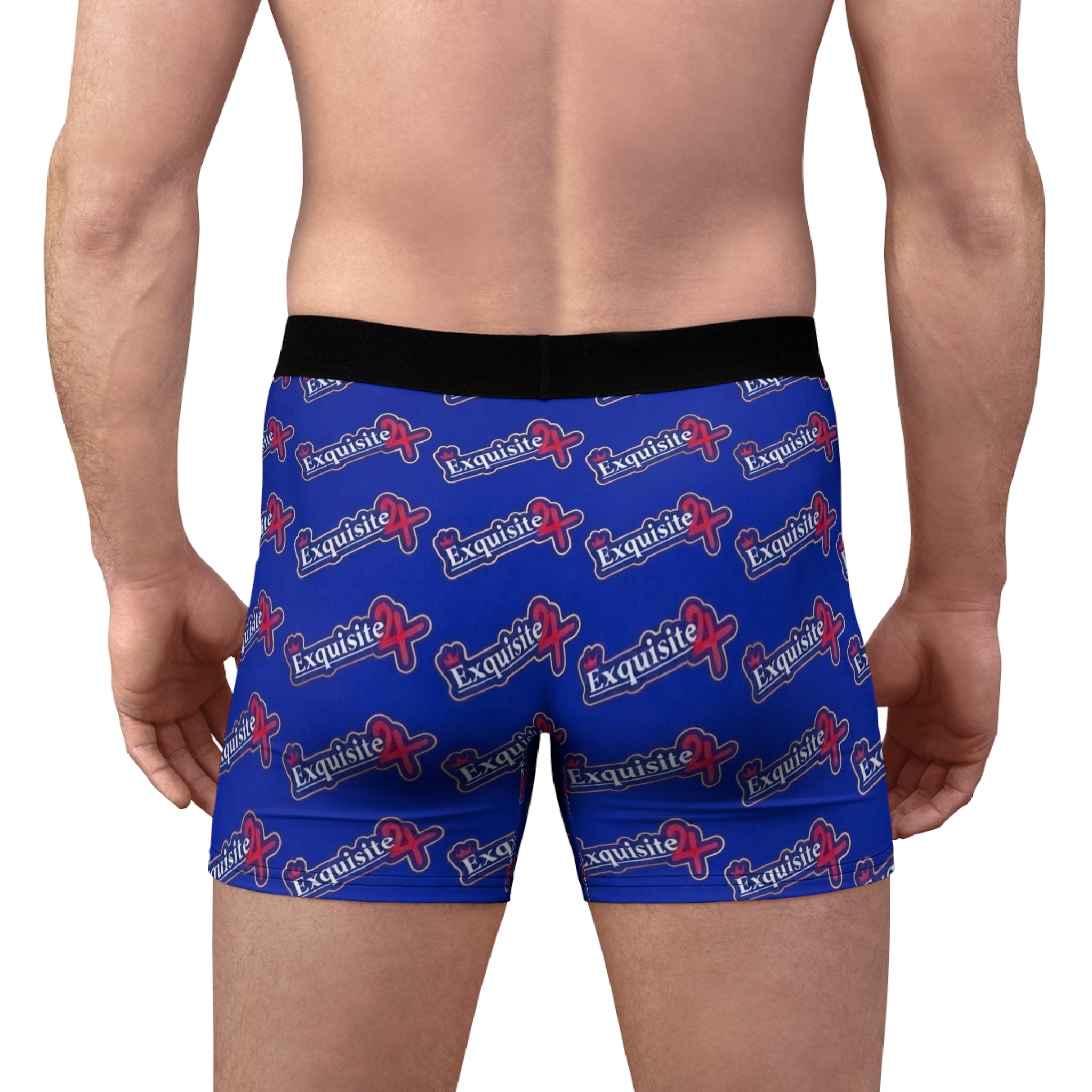 Exquisite 24 Logo Boxer Briefs — Blue Men's Underwear