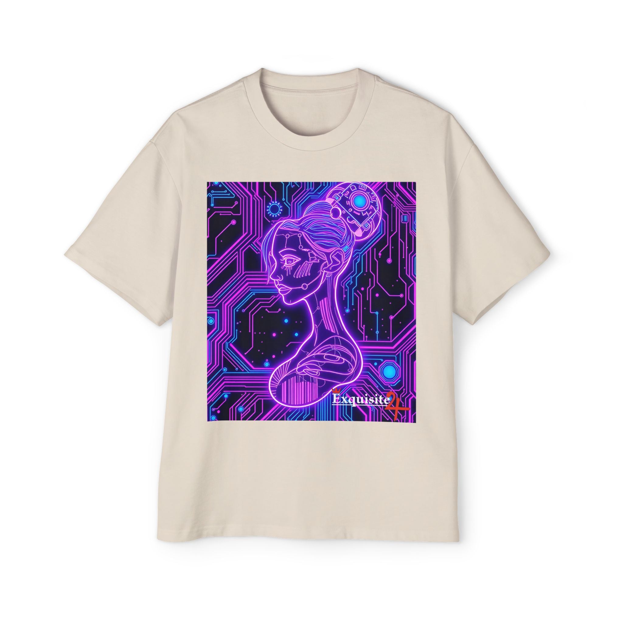 Cyberpunk Goddess Graphic Tee Oversized Men's T-Shirt