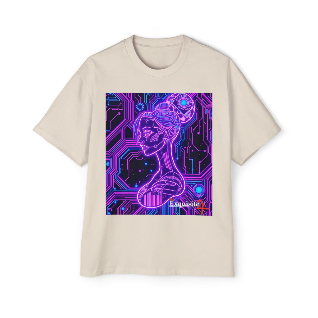 Cyberpunk Goddess Graphic Tee Oversized Men's T-Shirt