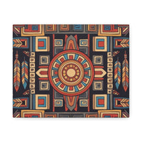 Southwestern Geometric Canvas Art — Tribal Mandala Wall Decor