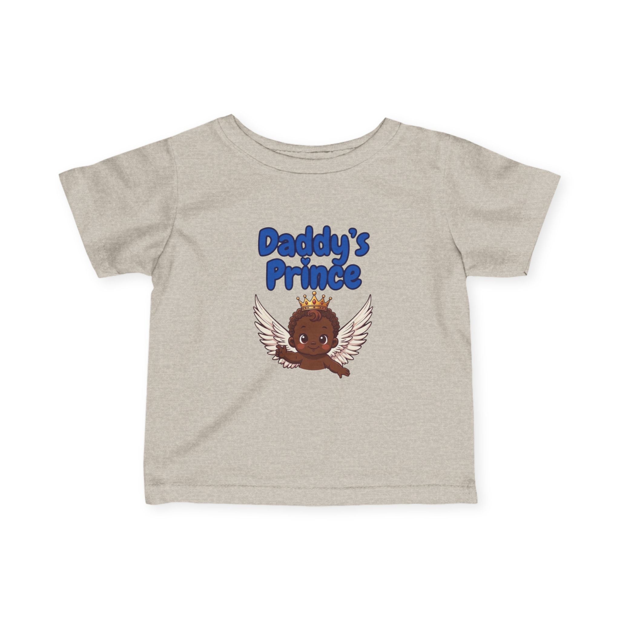 Infant Tee — "Daddy's Prince" Baby T‑Shirt with Crowned Angel Design