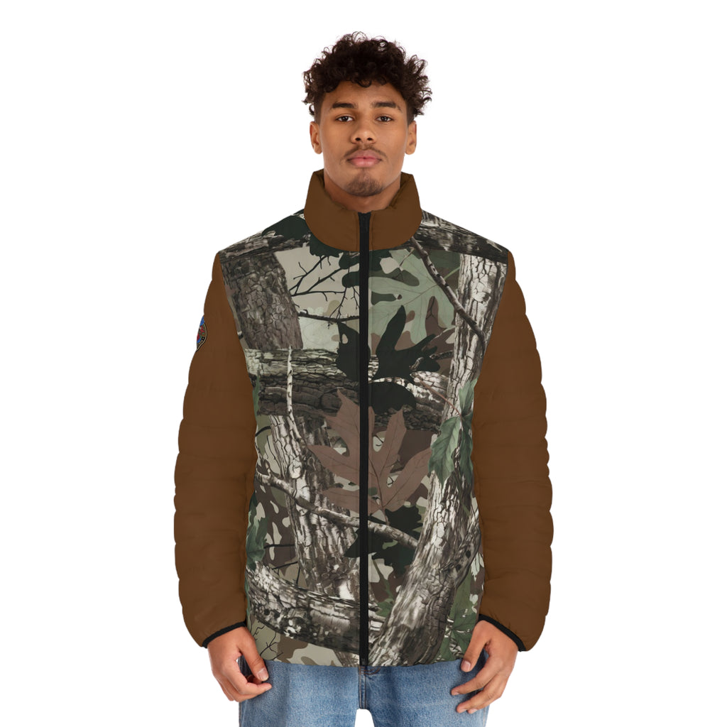Camo Puffer Jacket — Men's Realtree-Inspired Outdoor Winter Coat